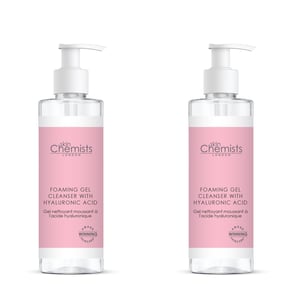 skinChemists Schuimende Gel Reiniger met Hyaluronzuur 200ml x 2 Duo Pack