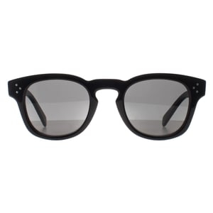 Celine Square Mens Shiny Black Smoke Grey Bold 3 Dots CL40233I