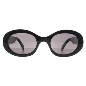 Celine Oval Womens Shiny Black Smoke Grey Triomphe CL40194U