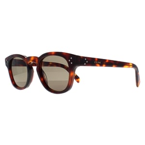 Celine Round Mens Blonde Havana Green Bold 3 Dots CL40233I