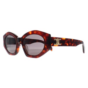 Celine Cat Eye Womens Dark Havana Smoke Grey Triomphe CL40238U