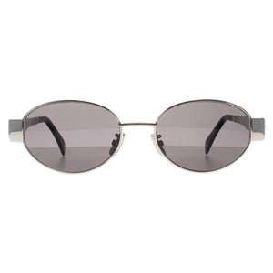 Celine Oval Womens Shiny Palladium Smoke Grey Metal Triomphe CL40235U
