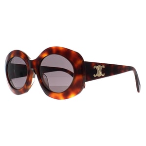 Celine Oval Womens Blonde Havana Smoke Grey Triomphe CL40292U