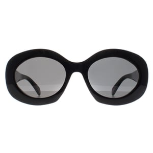 Celine Oval Womens Shiny Black Smoke Grey Triomphe CL40292U