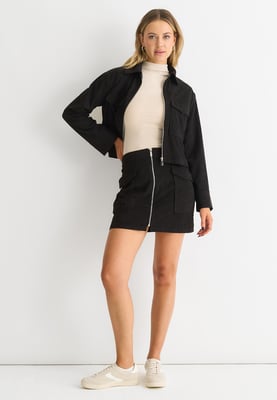 Cord Zip Up Boxy Jacket