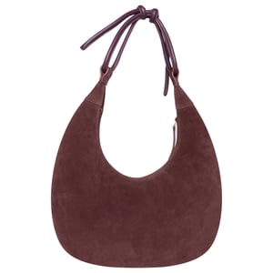Barneys Originals Real Suede Burgundy Shoulder Bag