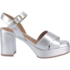 Hush Puppies Ophelia Siden Kvinnor Silver Klackar