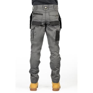Caterpillar Essentiële Kniezak Stretch Holster Polyester Heren Grijze Buitenbroek
