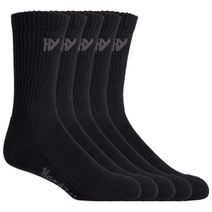 Hard Yakka Crew Katoenen Unisex Volwassenen Zwarte Werk Sokken