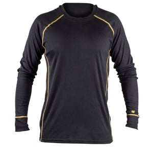 Caterpillar Thermo Polyester Heren Zwarte Basislaag Shirt