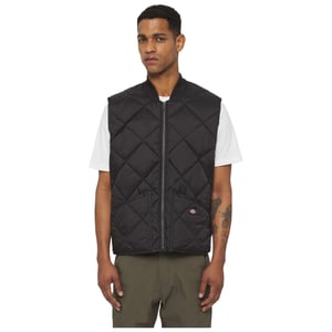 Dickies Diamantgequilted Vest Heren Zwart Gilets