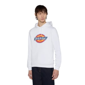 Dickies Icon Logotyp Polyester Unisex Vuxna Vit Hoodie