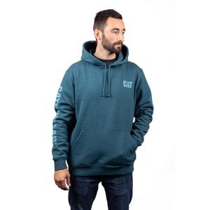 Caterpillar Merkenbanner Katoenen Mannen Blauw Hoodie Sweatshirt