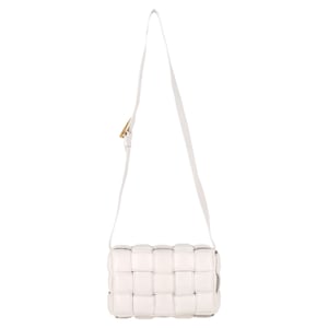 Bottega Veneta Padded Cassette Shoulder Bag in White Leather