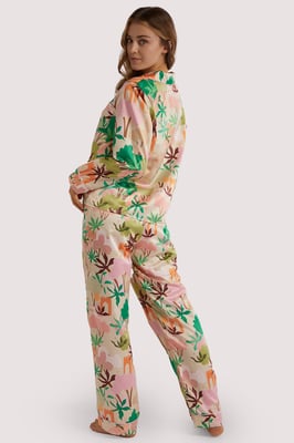 Playful Promises Alja Horvat Abstract Print Long Sleeve Recycled Satin Pj Top