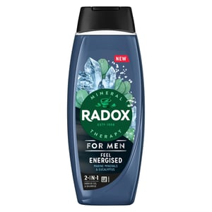 Radox  Mineral Therapy Feel Energised 2in1 Shower Gel & Shampoo For Men, 450ml 3pk