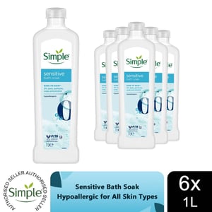 Simple Kind To Skin Sensitive Bath Soak Hypoallergenic For All Skin Types, 1l6pk