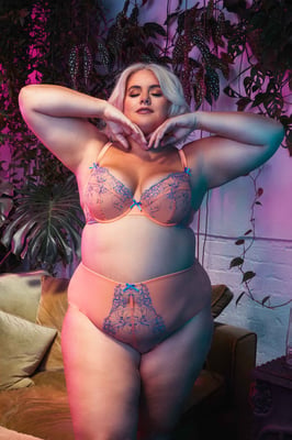 Felicity Hayward X Pp Palm Bay Coral Embroidery High Waist Brief
