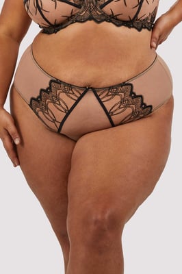 Playful Promises Curve Exclusive Clara Latte And Lace High Waisted Brief