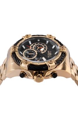 Invicta Bolt 48867 Heren Horloge - Quartz Uurwerk - Roestvrij Staal met zwarte Wijzerplaat - 52mm