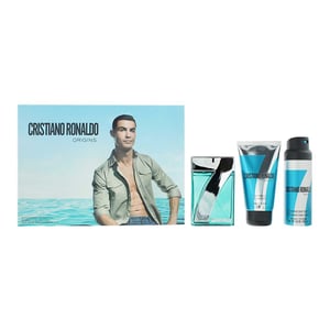 Cristiano Ronaldo Origins Eau de Toilette 100ml, Shower Gel + Body Spray GiftSet