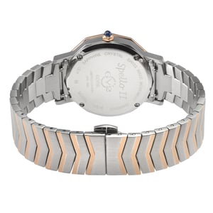Spello II IP Rose Case, White MOP Dial, Two toned SS IPRG Bracelet watch