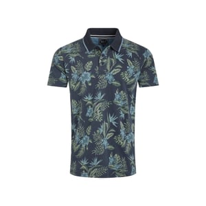 Weird Fish Mens Sarat Printed Polo Shirt (Navy)