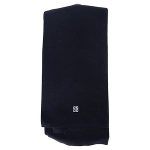 Givenchy Logo Scarf in Navy Blue Wool