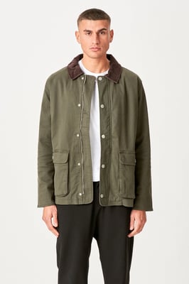 Twill jack - donker olijfgroen