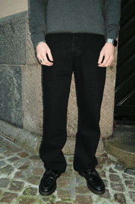 Baggy jeans - zwarte denim