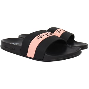 Born Rich Aurelio Mens Black/Coral Sliders