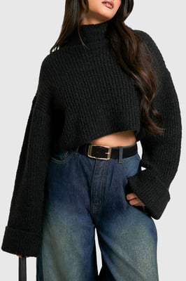 Faux Suede Chunky Gold Buckle Boyfriend Belt
