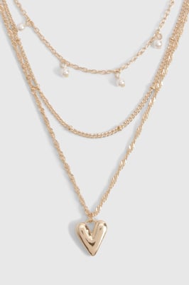 Heart Detail Layered Necklace