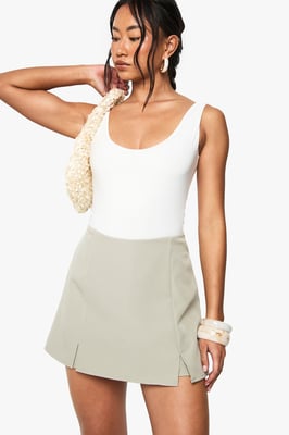 Woven Split Front Skort