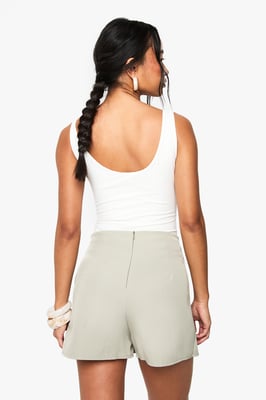 Woven Split Front Skort