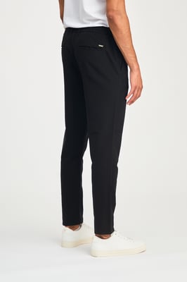 Black Straight Leg Button-Up Trouser