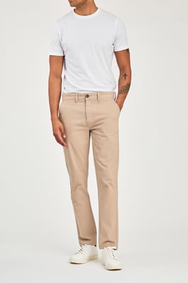 Stone Straight Leg Button-Up Trouser