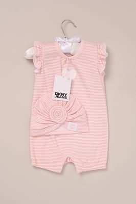 2-Piece Baby Romper and Hat Outfit Set