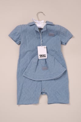 2-Piece Baby Romper and Hat Outfit Set