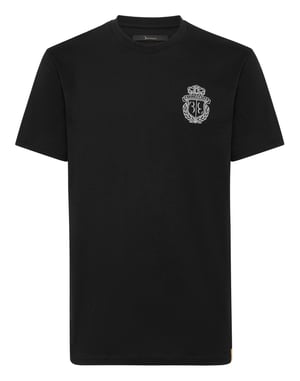Geborduurd rond hals T-shirt Crest