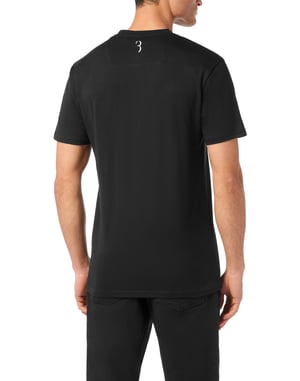 Geborduurd rond hals T-shirt Crest