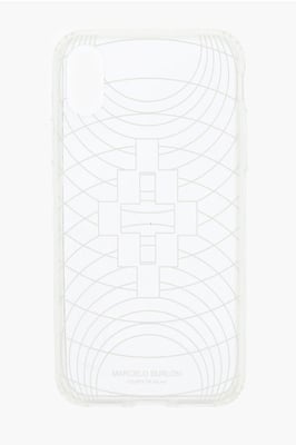 Präglat, transparent TECHNOFOLK XS iPhone-skal i vitt
