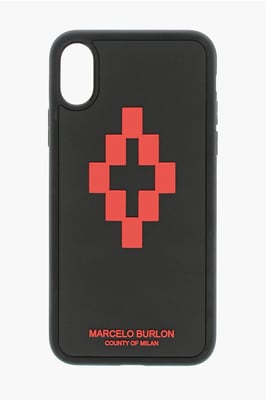 Svart präglat tryckt CROSS 3D XS iPhone-skal