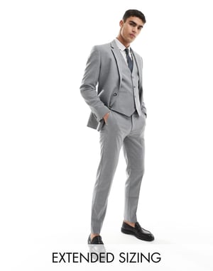 ASOS DESIGN slim suit trousers in grey
