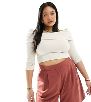 ASOS DESIGN Curve tailored longline short in rust