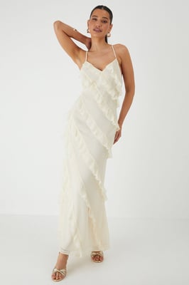 Ruffle Low Back Maxi Dress