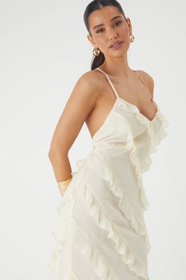 Ruffle Low Back Maxi Dress