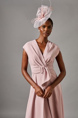 Belted Crepe Dress