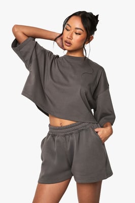 Boxy Crop T-shirt And Short Set