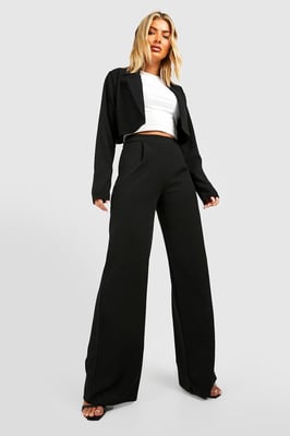 Boohoo Basics Wide Leg Trousers